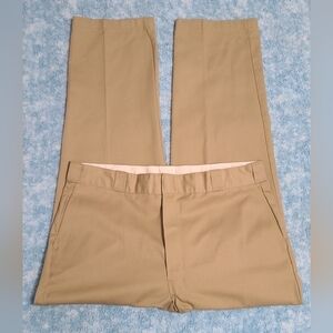 Men's Dickies Khaki Pants, 40x32, Like New, Flat Front, Thick Heavy Material #2